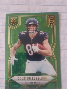 Colston Loveland Rookie Football Card - Green Disco